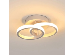 Rebe-lámpara De Techo Led Moderna 20w Diseño De Doble Círculo Cruz Aluminio Iluminación Interior Salón Dormitorio Oficina