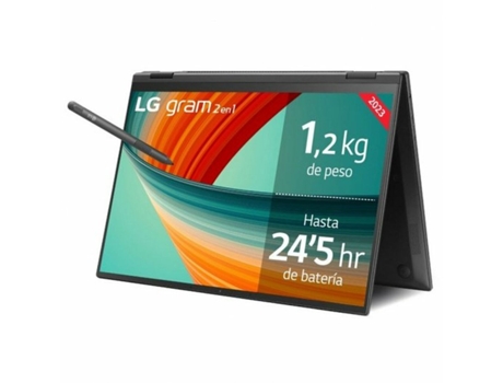 Laptop LG 14T90R-G.AA75B (Negro - 16 GB RAM - 512 GB - 32 GB - 512 GB SSD - 14 - Qwerty Español - Intel Core i7)