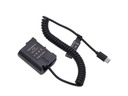 Batería Falsa Decodificada Completa Type C Con Cable Elástico En El15 Para Cámaras D810 D850 Z5 Z6 Z6ii Z7 Z7ii