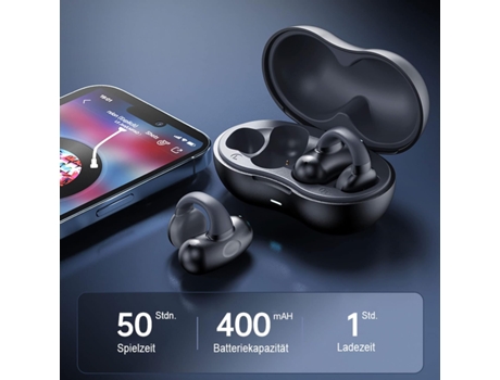 Auriculares de oído abierto Bone Sound Air Line, auriculares sin cables Bluetooth, clip deportivo de oreja sin cables, auriculares de conducción CH...
