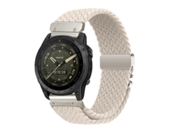Bracelete Para Garmin (20mm) - Nylon Trançado - Fivela De Paraquedas - Liberação Rápida Chá Com Leite