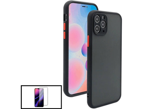 Kit Funda Anti Choque CámaraProtection y Protector 5D Full Cover Apple iPhone 13 Pro PHONECARE Negro