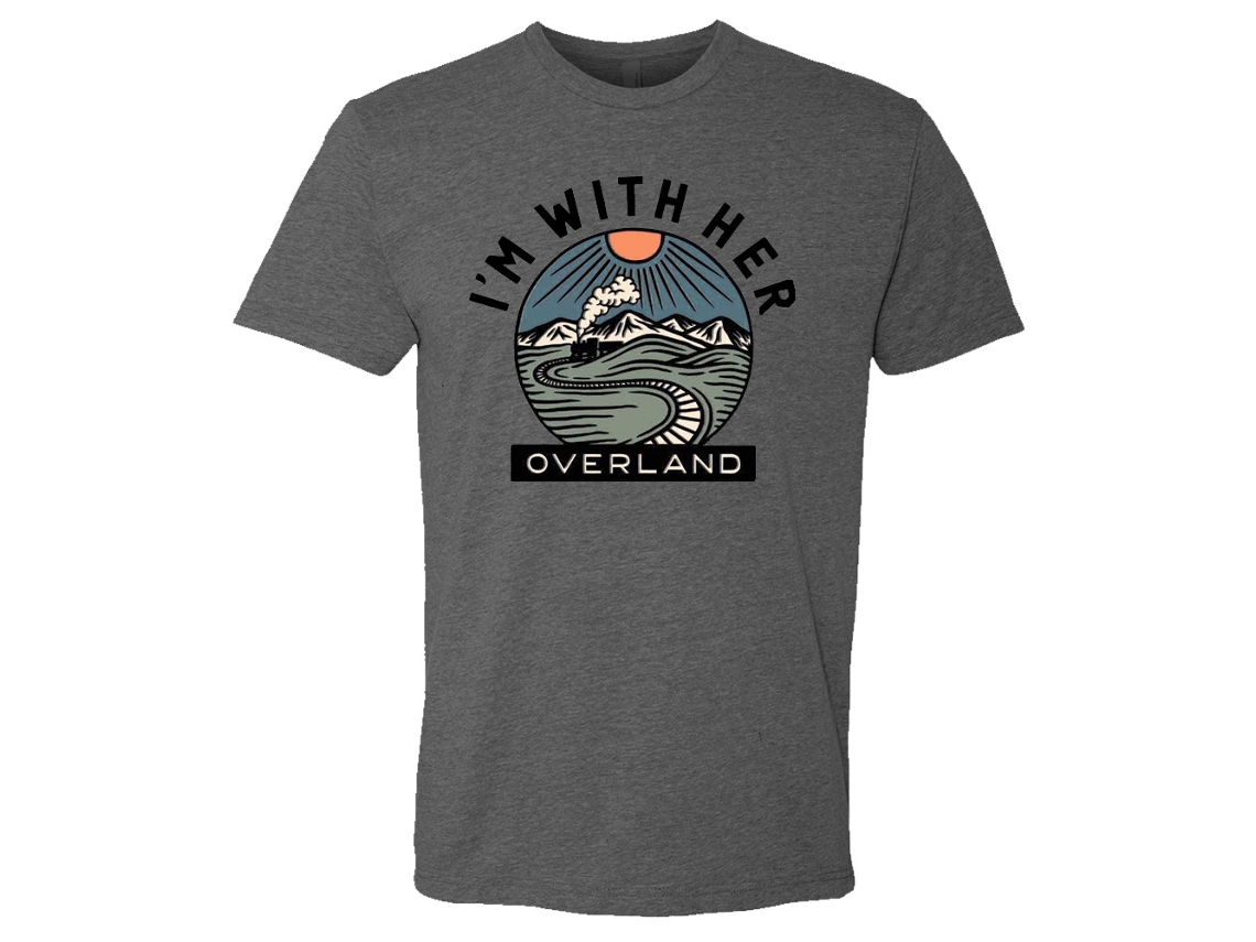 I'm With Her Overland grey T-shirt Rockinstone Unisex Adults Best Sellers Size:xxxl