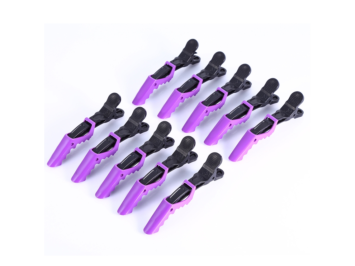 10pcs Pinzas De Pelo Moradas Para Salón Antideslizantes Pinzas De Peinado Accesorios De Pelo