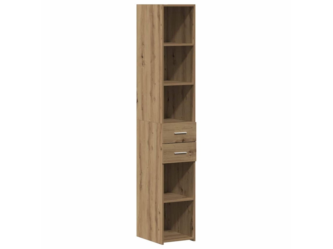 Estantería de roble artesanal con cajón MAISON EXCLUSIVE 30x42,4x185,2 cm
