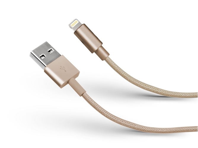 Cable SBS TECABLEUSBIP5BG (USB - Lightning - 1 m - Dorado) — USB - Lightning | 1 m