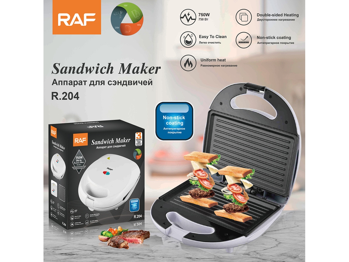 Sandwichera multifuncional para desayuno, mini sandwichera, tostadora, waflera y tostadora. Mdug