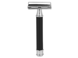 Navaja De Seguridad Clásica De Doble Filo Placada En Acero Inoxidable Para Hombres, Afeitadora De Barba