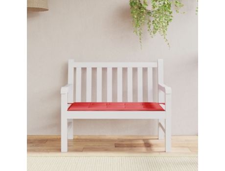 MAISON EXCLUSIVE Cojín de banco de jardín rojo 120x50x3 cm