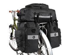 Preta Rhinowalk Bolsa Bicicleta Multifuncional 3 Em 1 Impermeável 65l Suporte Duplo Lateral Selim Mochila Viagem Capa Chuva Mtb