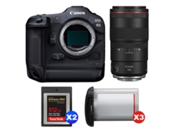 Canon Eos R3 + Rf 100mm F/2.8 L Macro Is Usm + 2 Sandisk 512gb Extreme Pro Cfexpress Type B + 3 Canon Lp-e19 + Ebook Pricedirect