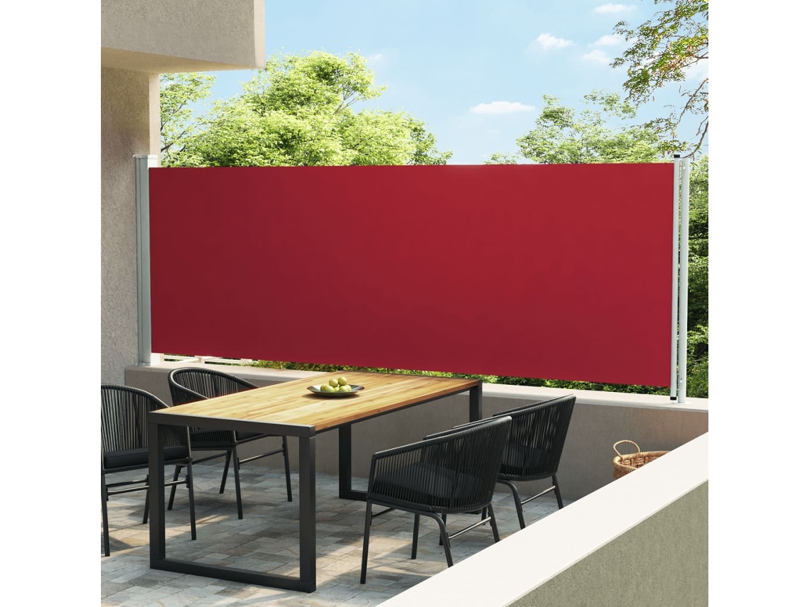 Toldo Exterior | Toldo Parasol | Toldo Lateral Retráctil De Jardín Rojo 160x600 Cm Wsd331100