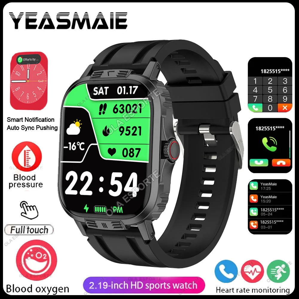 Reloj inteligente (negro) de 2,01 pulgadas, control por gestos, llamadas Bluetooth, resistente al agua.