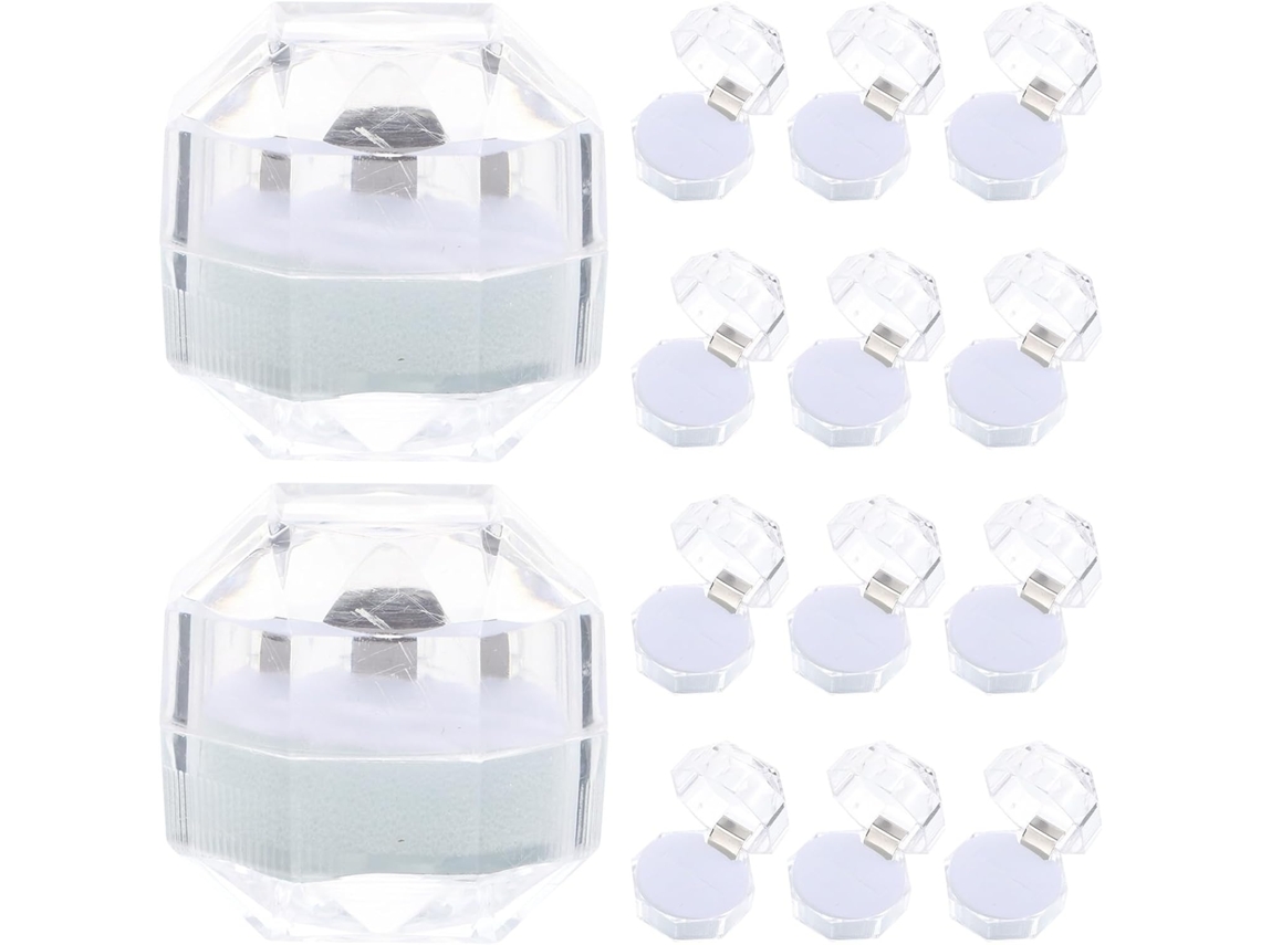Cajas Transparentes Anillos 20 Piezas Fabricadas Pe Espuma Fáciles Abrir Cerrar Ideales Bodas Fiestas Elegante