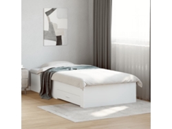 Cama Con Cajones Madera De Ingeniería Blanca 90x200 Cm