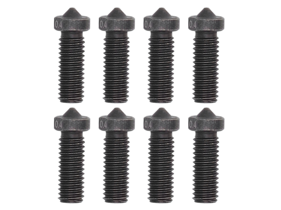 8pcs Bico de Extrusor 0.4mm Aço Endurecido Rosca M6 para PLA ABS PETG