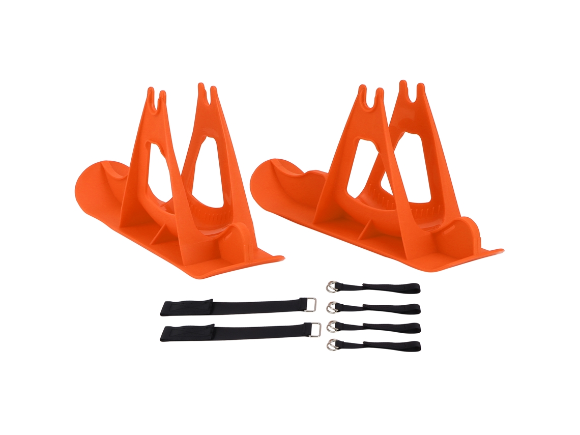 Carrito de esquí infantil equilibrado de color naranja