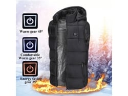 Tengoo Hv-02 Colete Térmico Unissex 2 Zonas Aquecimento 3 Níveis Intensidade Alimentado Usb Inverno Atividades Ar Livre