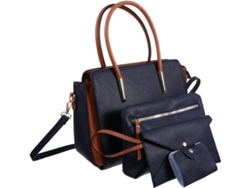 Conjunto De 4 Piezas: Elegante Bolso De Hombro De Piel Sintética, Diseño Práctico E Impermeable, Ideal Para Ir De Compras Y Salir.