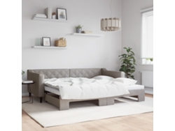 Sofá Cama Nido Tela Gris Taupe 90x200 Cm