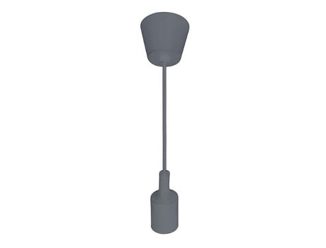 Suspensión de cable gris (1m) E27 IP20 MAX 60W HOROZ ELECTRIC