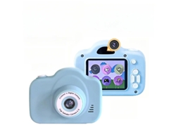 Cámara para niños 1080p HD con doble cámara y enfoque automático, color azul Yizhood