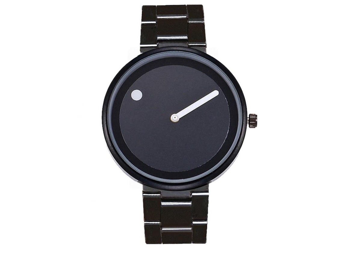 Reloj De Pulsera Analógico De Moda Con Movimiento De Cuarzo Y Correa Unisex De Pu Blanca.