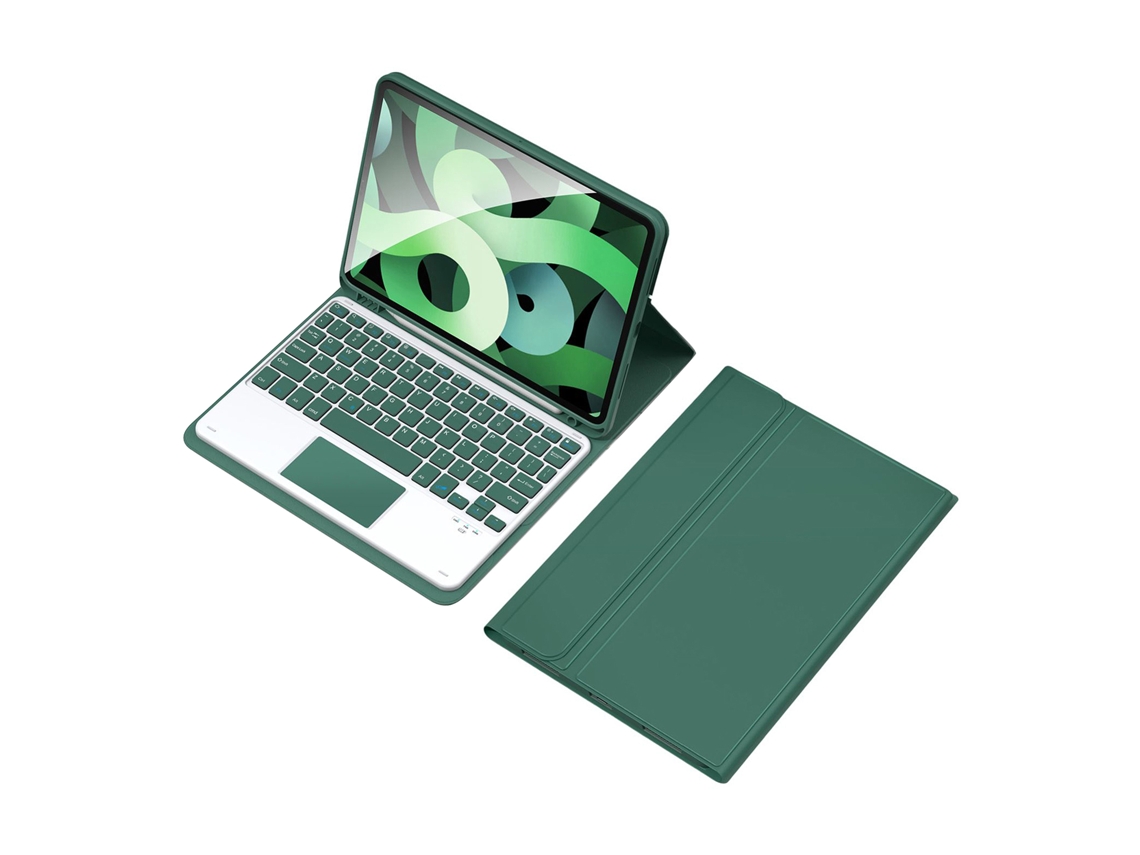 Caja De Cuero Pu Con Teclado Bt Inalámbrico Y Teclado Numérico Usb Para Tabletas Ipad Air2 9.7/pro 9.7