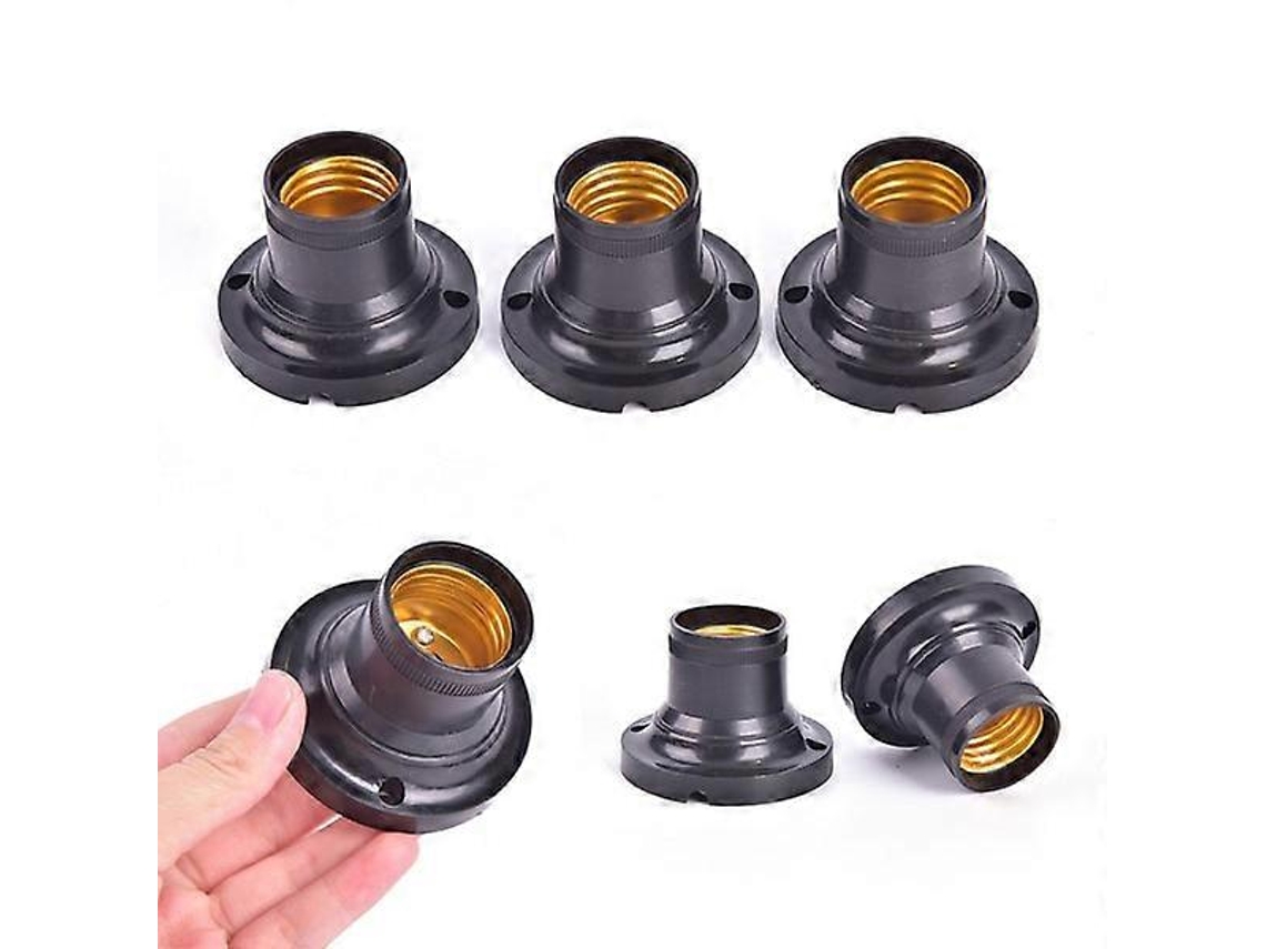 Omni-10pcs Soportes De Bombilla E27 Negro, Base Para Lámparas Led, Adaptador, Material Pbt, 220v, 6a, Apto Para Hogar Y Oficina Azul