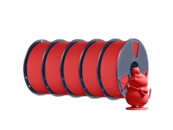 Filamento para impresora 3D, PLA, baja contracción, color rojo, OEM