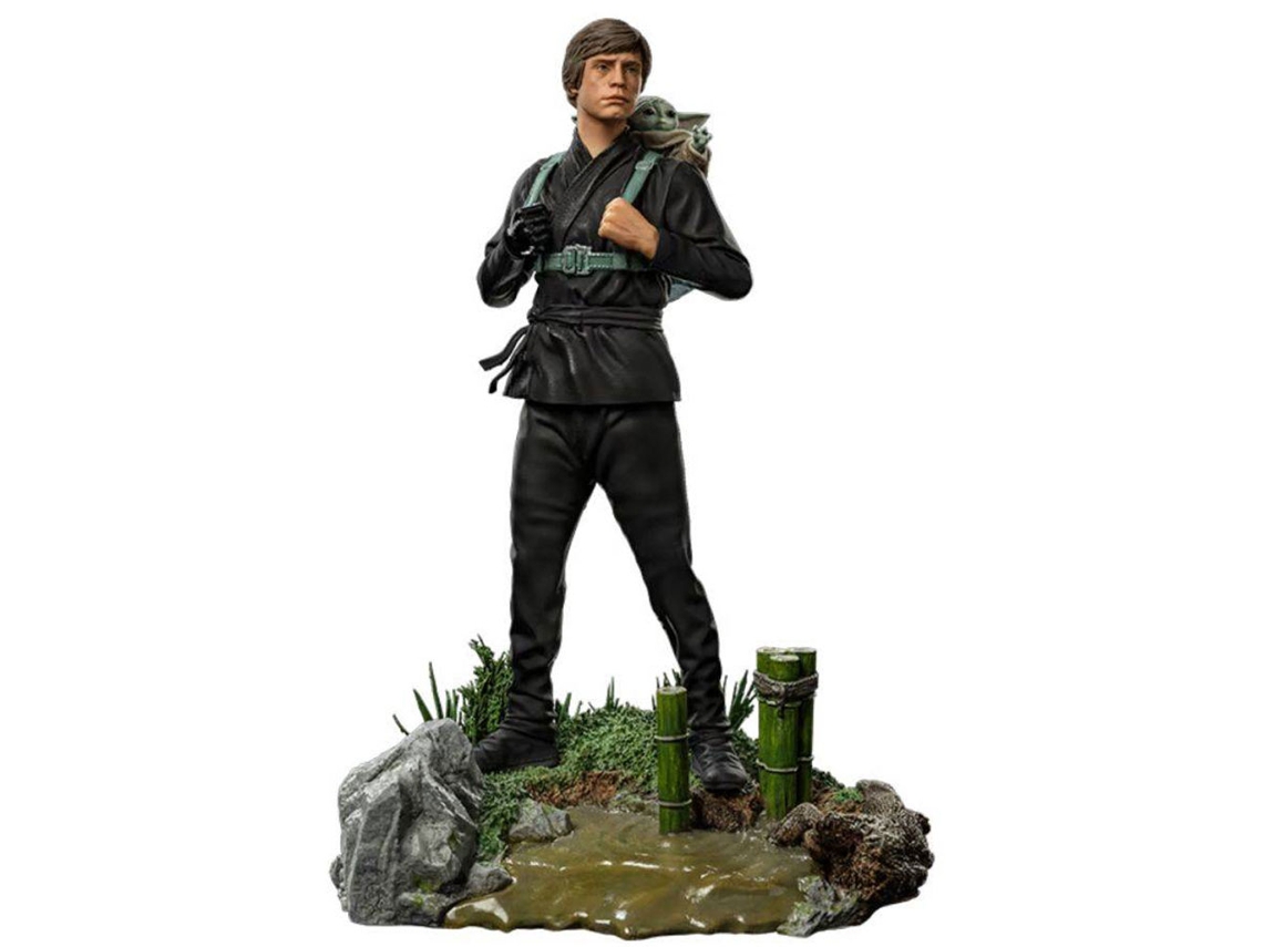 Figura Iron Studios Star Wars Luke y Grogu Estatua de Entrenamiento Escala 1:10