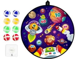 Canasta de baloncesto de interior plegable 2 en 1 con dardos y pelota adhesiva para niñas, Adol Gokoco