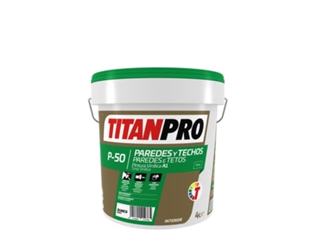 Pintura Vinílica Mate P-50 4Lt TITAN