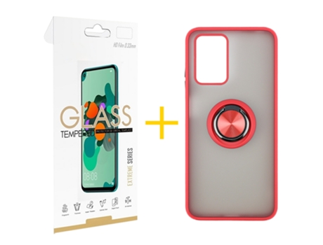 Kit Carcasa + Protector de Pantalla para Xiaomi Redmi 10 2022 SKYHE Rojo