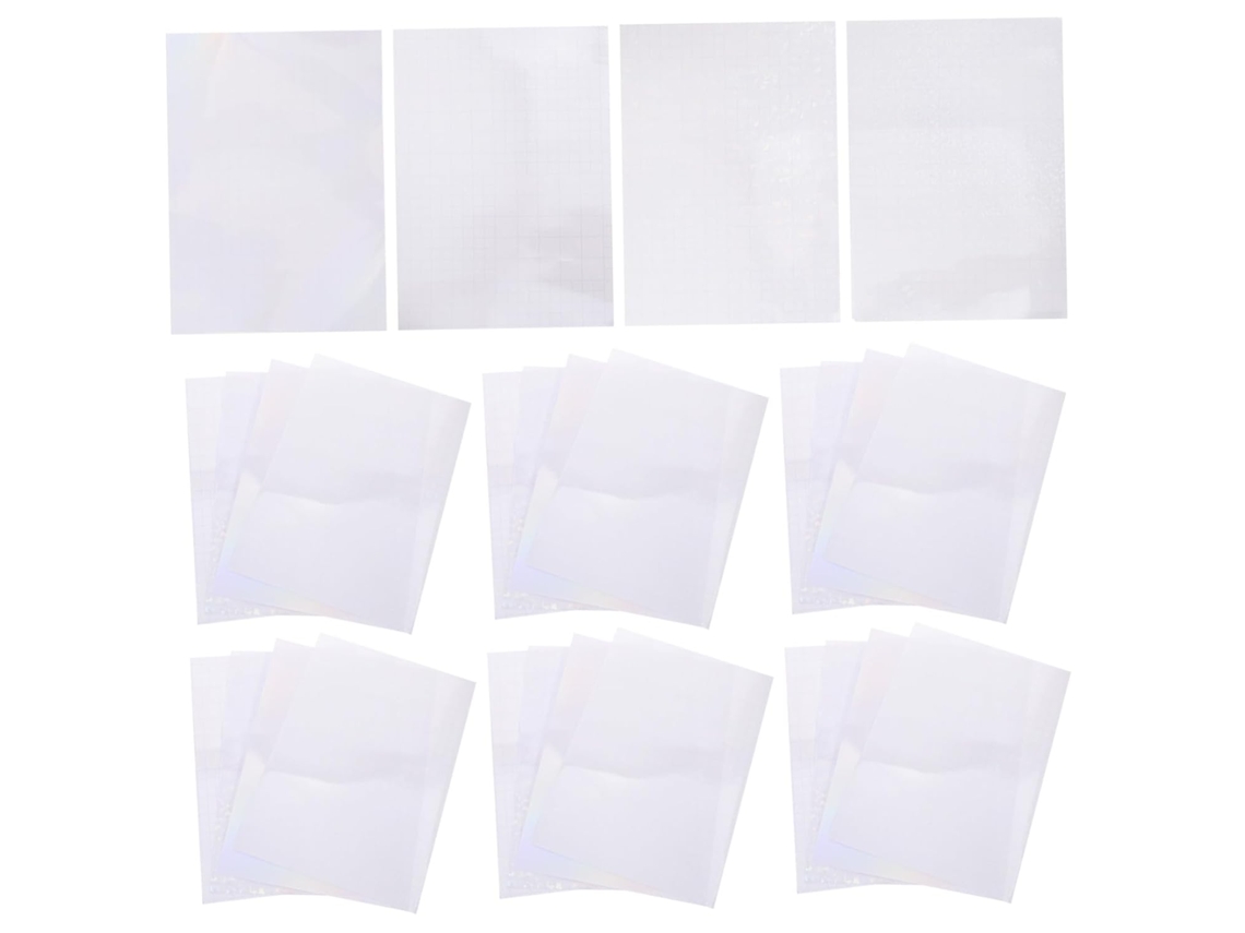 40 Láminas De Vinilo Autoadhesivo Holográfico Iridiscente Para Manualidades Y Bellas Artes.