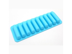 Molde De Silicona Para Hielo Y Chocolate 10 Cavidades Ecoamigable Herramienta Para Helados Ce Sgs Azul