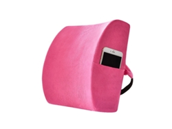Almohada De Espuma Viscoelástica Para Soporte Lumbar Para Silla De Oficina O Coche, Alivia El Dolor Lumbar, Rojo Gertiz