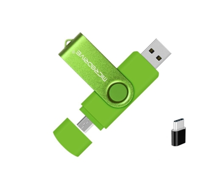Pen USB SLOWMOOSE 3 en 1 Multifuncional Otg (Verde - 128 GB)