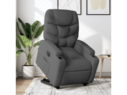 Sillón reclinable eléctrico con elevación, tela gris oscuro, DKD HOME DECOR