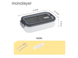 Fiambrera Bento a prueba de fugas para adultos: 700 ml de una lonchera de una sola capa (-750ml LUUCOZK