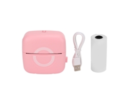 Impresora Térmica Mini Bluetooth Portátil De Pegatinas 200dpi Carga Usb Pequeña Inteligente Rosa
