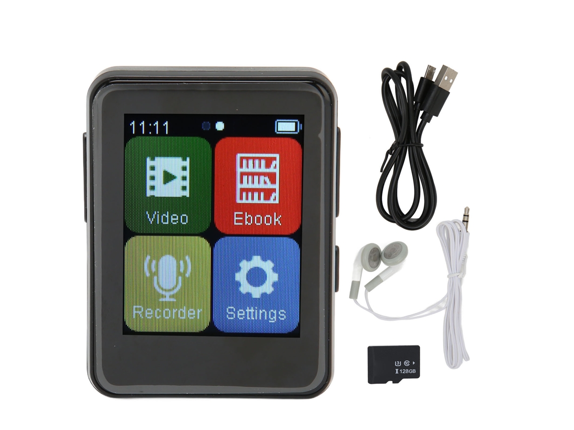 Junli-reprodutor De Mp3 Com Tela Tática Completa Bluetooth 5.0 128gb