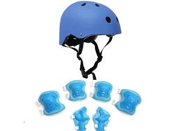 (azul Claro) Conjunto De Protección Para Casco De Scooter De 7 Piezas, Que Incluye Rodilleras, Coderas Y Muñequeras.