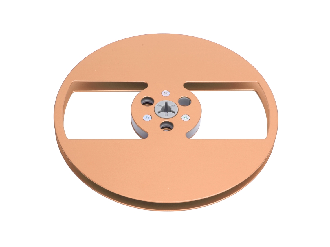 Carrete De Cinta Vacío De Aleación De Aluminio De 7 Pulgadas Con 2 Orificios Para Reproductor De Cinta De Carrete A Carrete - Dorado