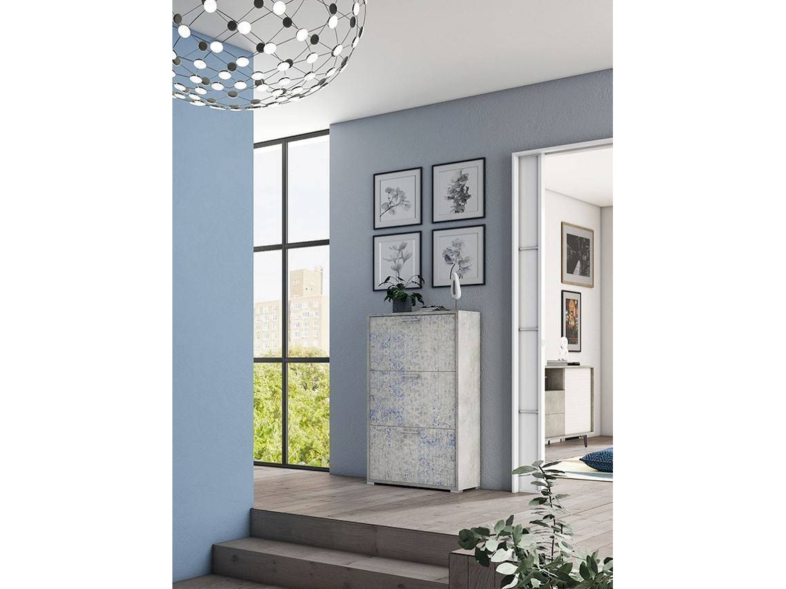 Zapatero DMORA Gris (Melamina - 28x67x112 cm)