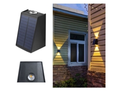 Aplique Solar De Pared Para Exteriores, Con Iluminación Hacia Arriba Y Hacia Abajo.
