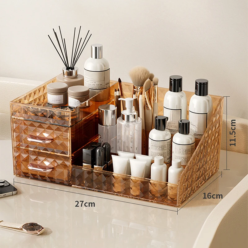 Caja de cosméticos de gran capacidad con cajón MDUG