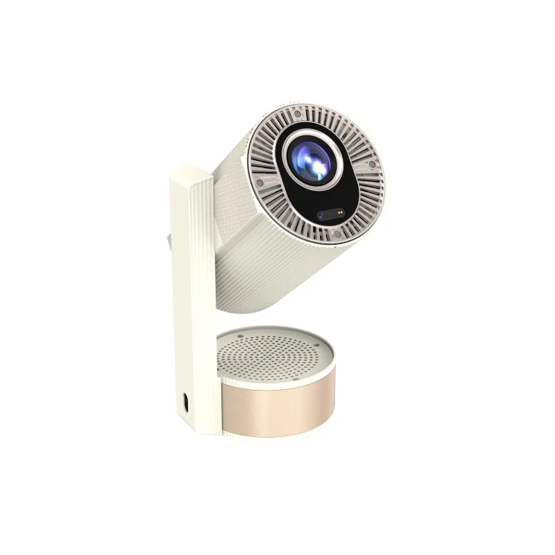 Proyector cilíndrico portátil con autoenfoque, resolución 1080p, para cine en casa. MDUG (blanco, estándar europeo).