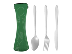 Juego de cubiertos para exteriores: cuchillo, tenedor y cuchara para acampar y almorzar RNEMITERY
