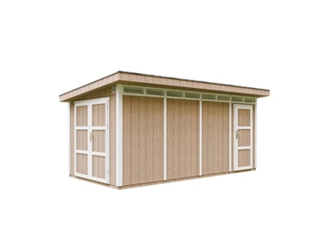 Caseta Jardin paneles a base de Madera LP SmartSide 8.52 + 2.95 m² - L279xA530xA237 cm - TIMBELA M905C-TERRA BROWN